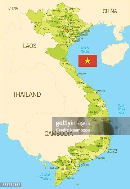 ポスター、さまざまなサイズあり。CIA マップ ベトナム