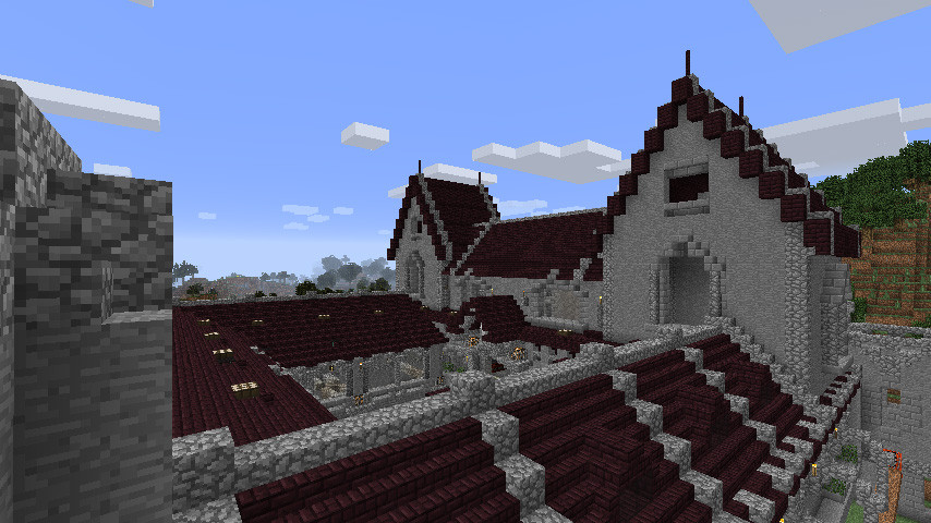 マイクラ 洋風な城の簡単な作り方 part１プロの裏技建築