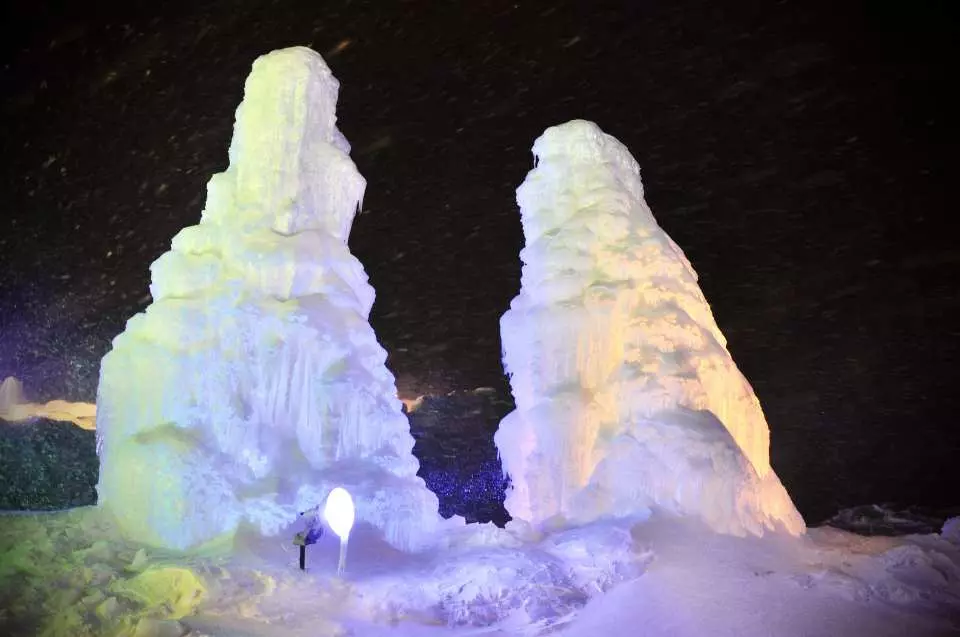氷瀑まつり凄かった！ 層雲峡温泉氷瀑まつり 北海道管理栄養士TikTok