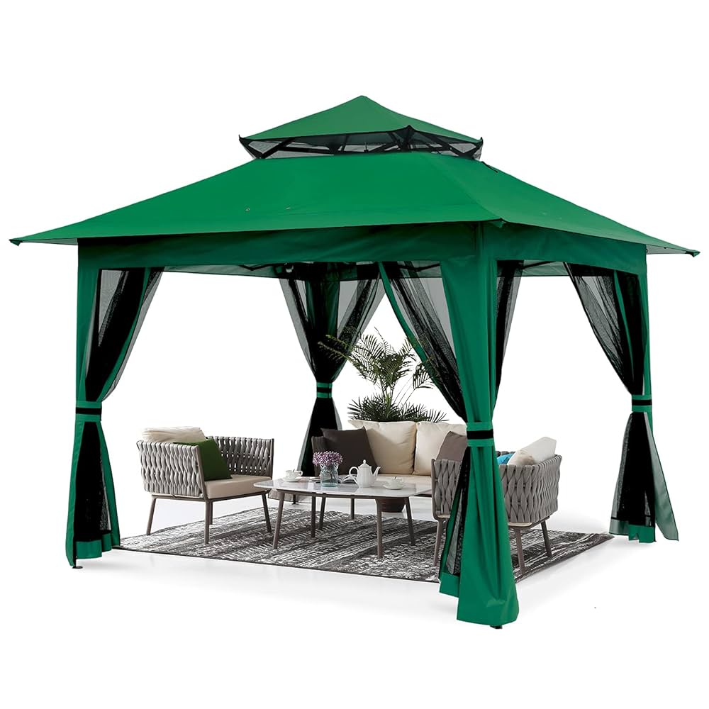 お庭のバーベキューにワンタッチテントが大活躍！メリット・注意事項とは？イージーアップ