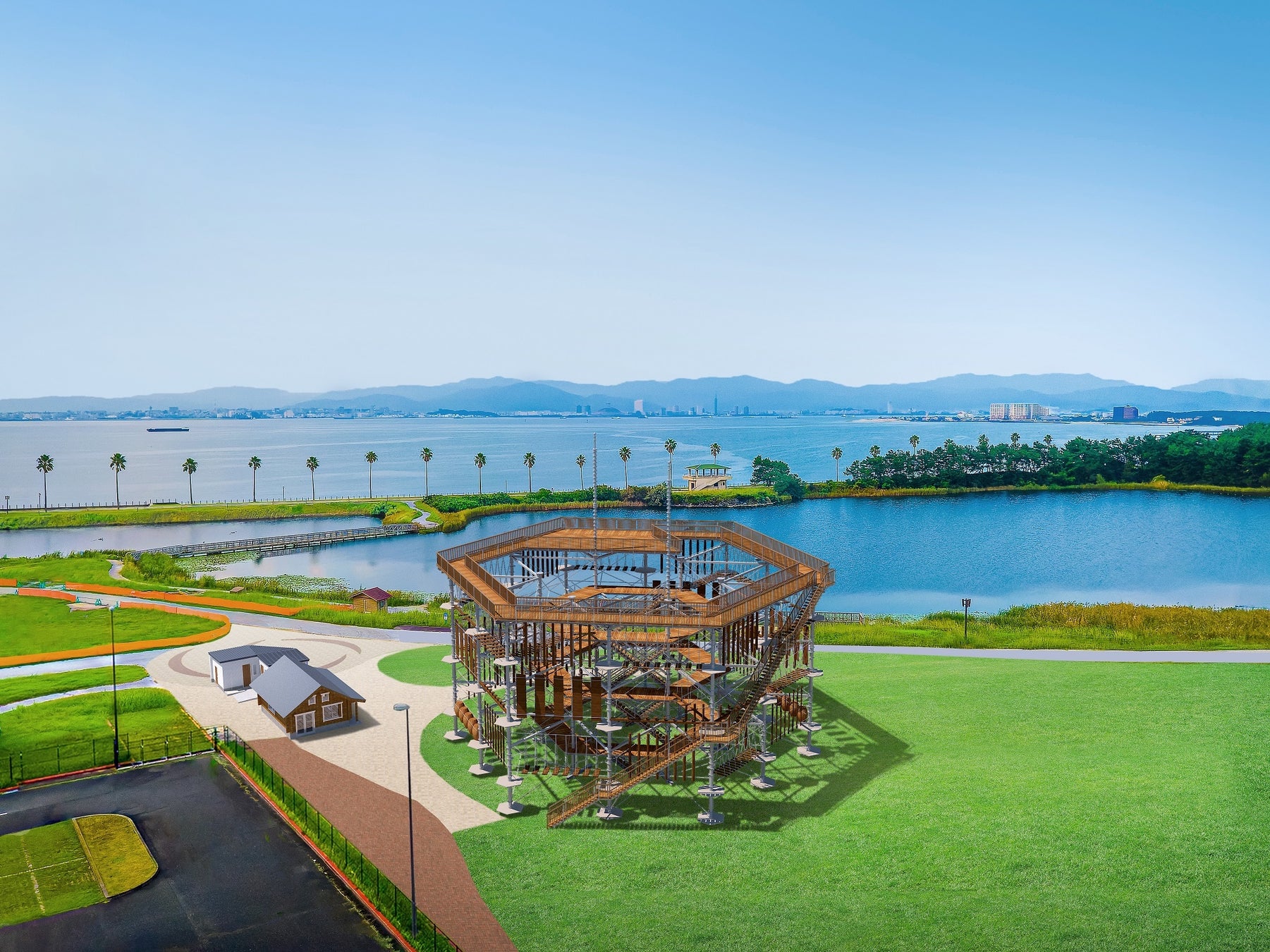 九州初＆国内最大規模のアスレチックタワー「シー・ドラグーン」 2022年3月15日 火 オープン※1株式会社SEアミューズメントのプレスリリース