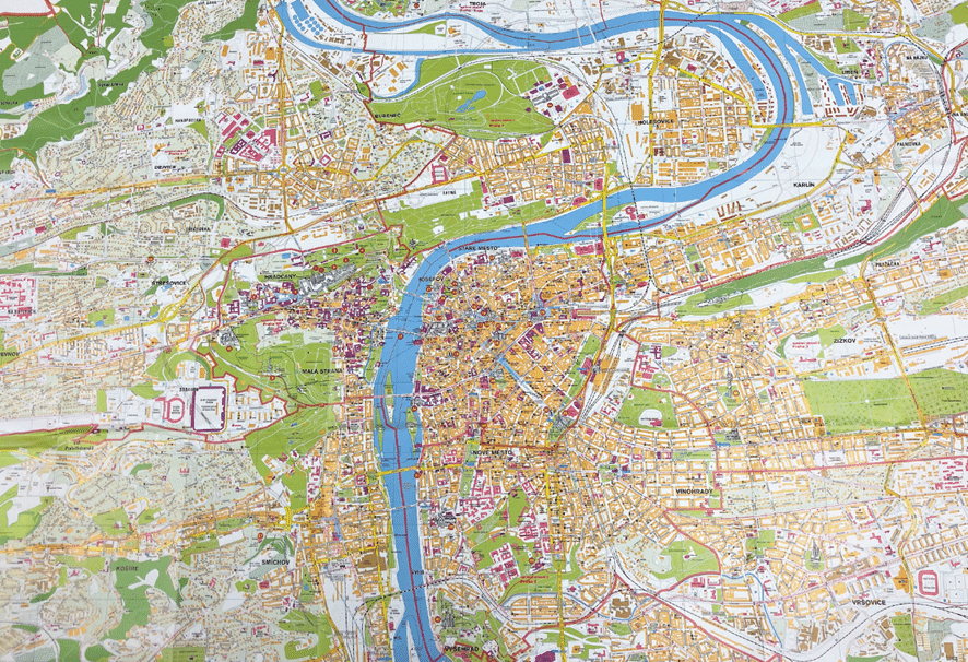 プラハ市内 超簡単ｍａｐ - 地球儀をまわすネコ ～世界またたび旅行記～