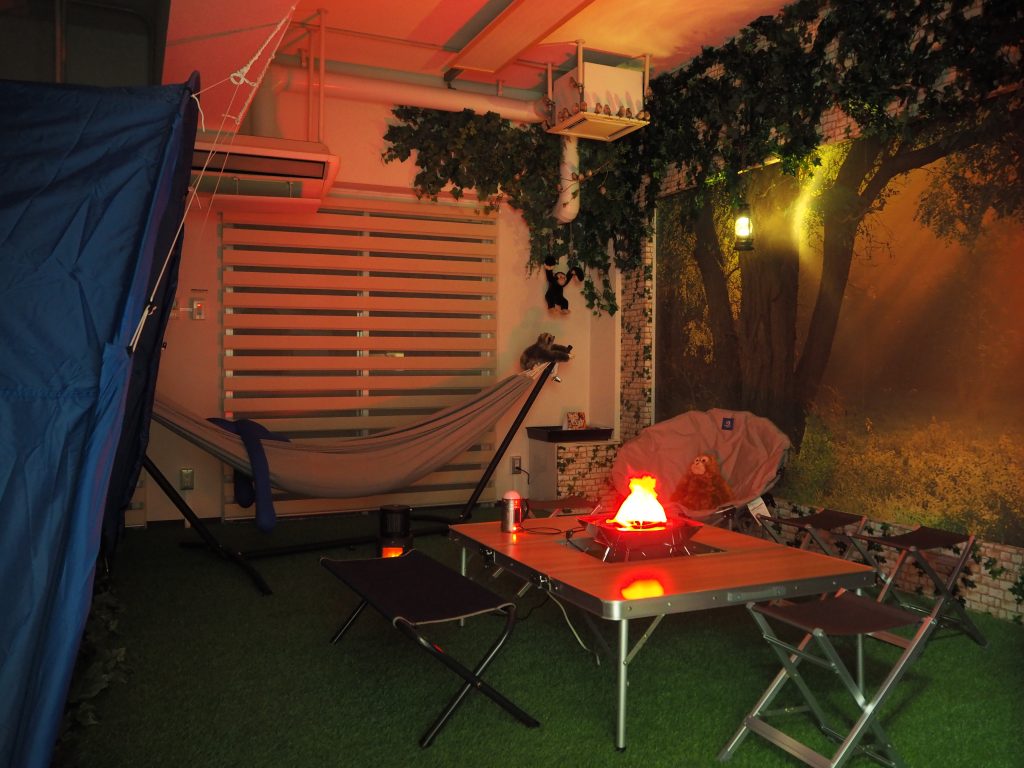 キャンプを部屋で楽しむ方法。ホテル櫂会 かいえ キャンプルーム・自宅。独立を楽しくするブログ