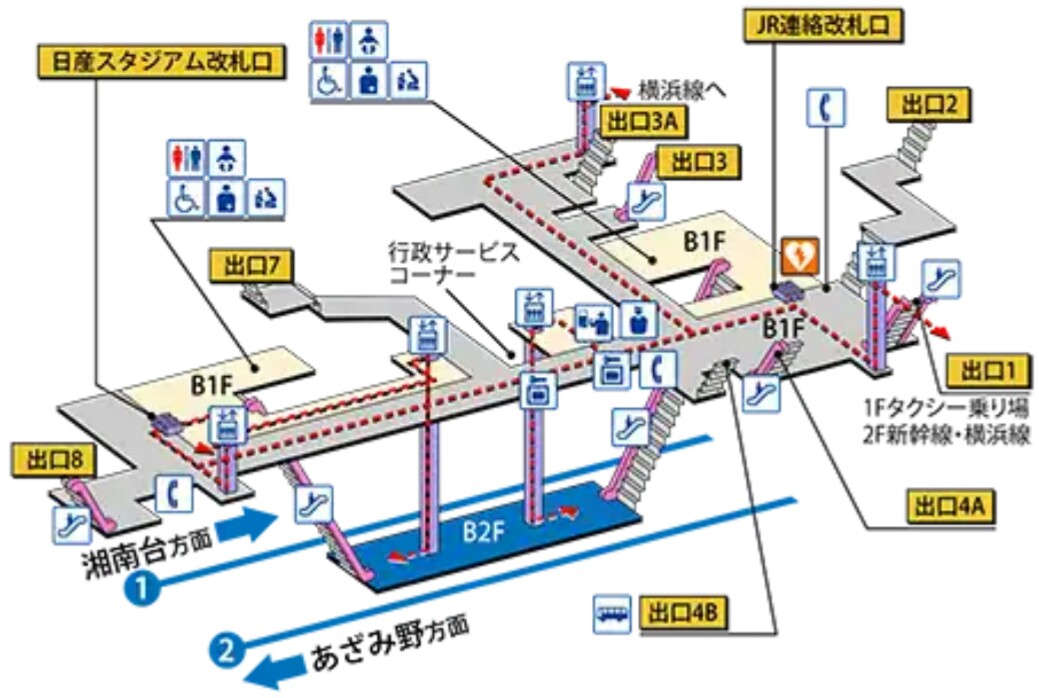 新横浜駅から関内駅までの電車・所要時間を比較 | トラベルタウンズ