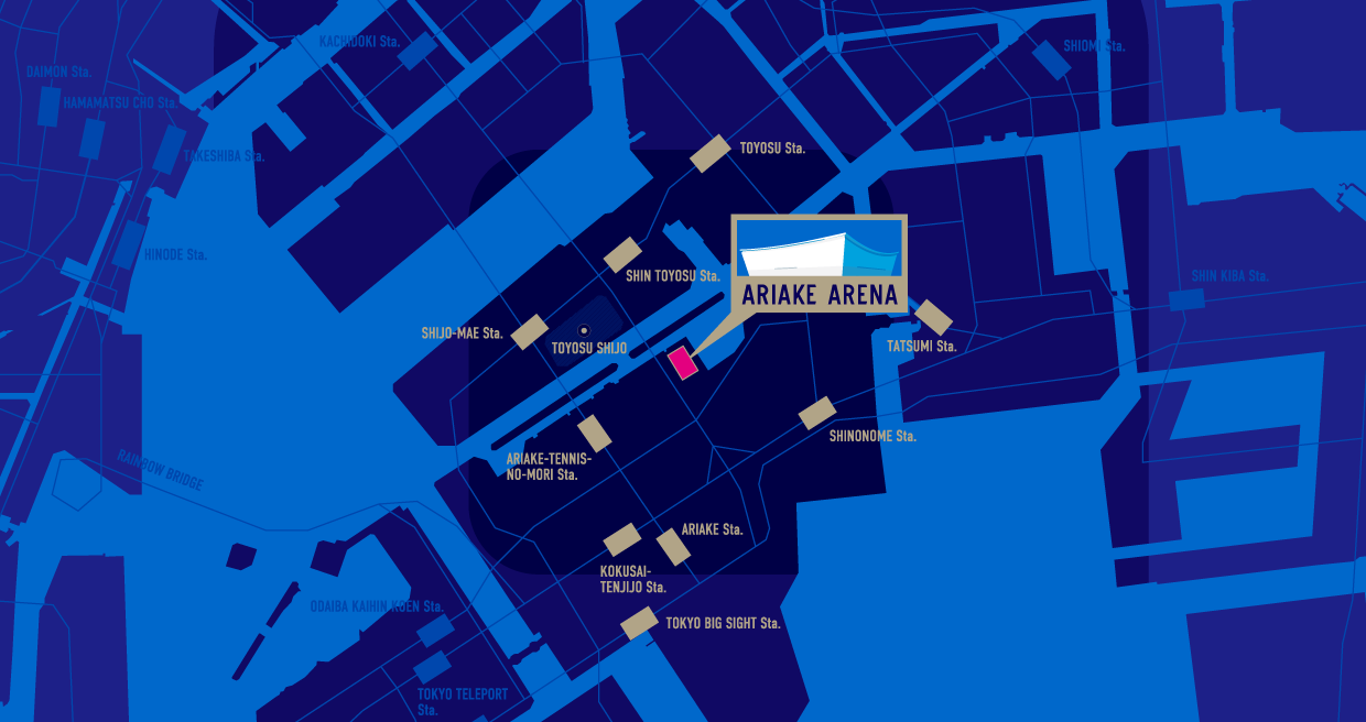 有明アリーナ 各駅からの行き方・ステージの見え方 - tm-808