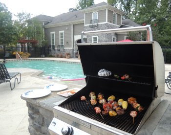 裏庭バーベキューを持っている異人種間のアフリカ系アメリカ人やヒスパニック系の家族の写真素材・画像素材 Image 6178992