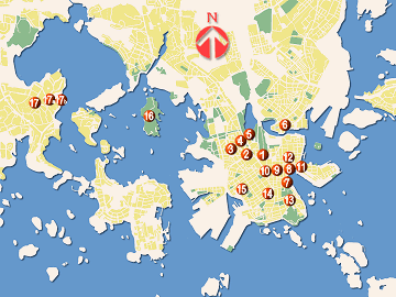 ヘルシンキ マップ 地図 フィンランド -