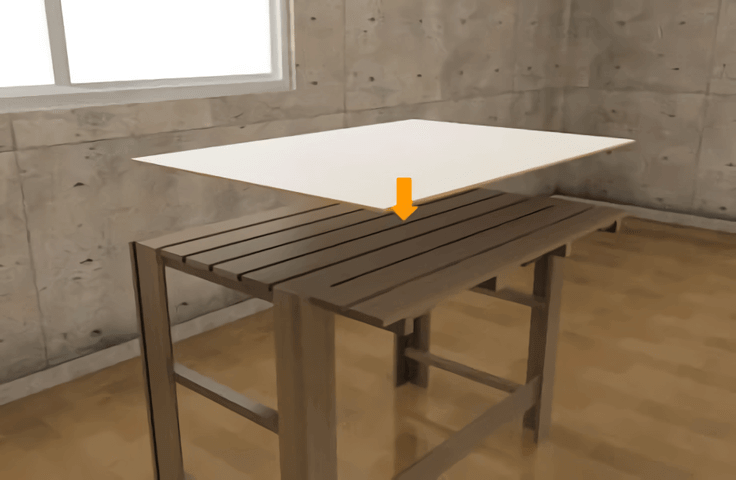 スノコでロールテーブルを作る方法 100均 自作のコンテナ用テーブル天板