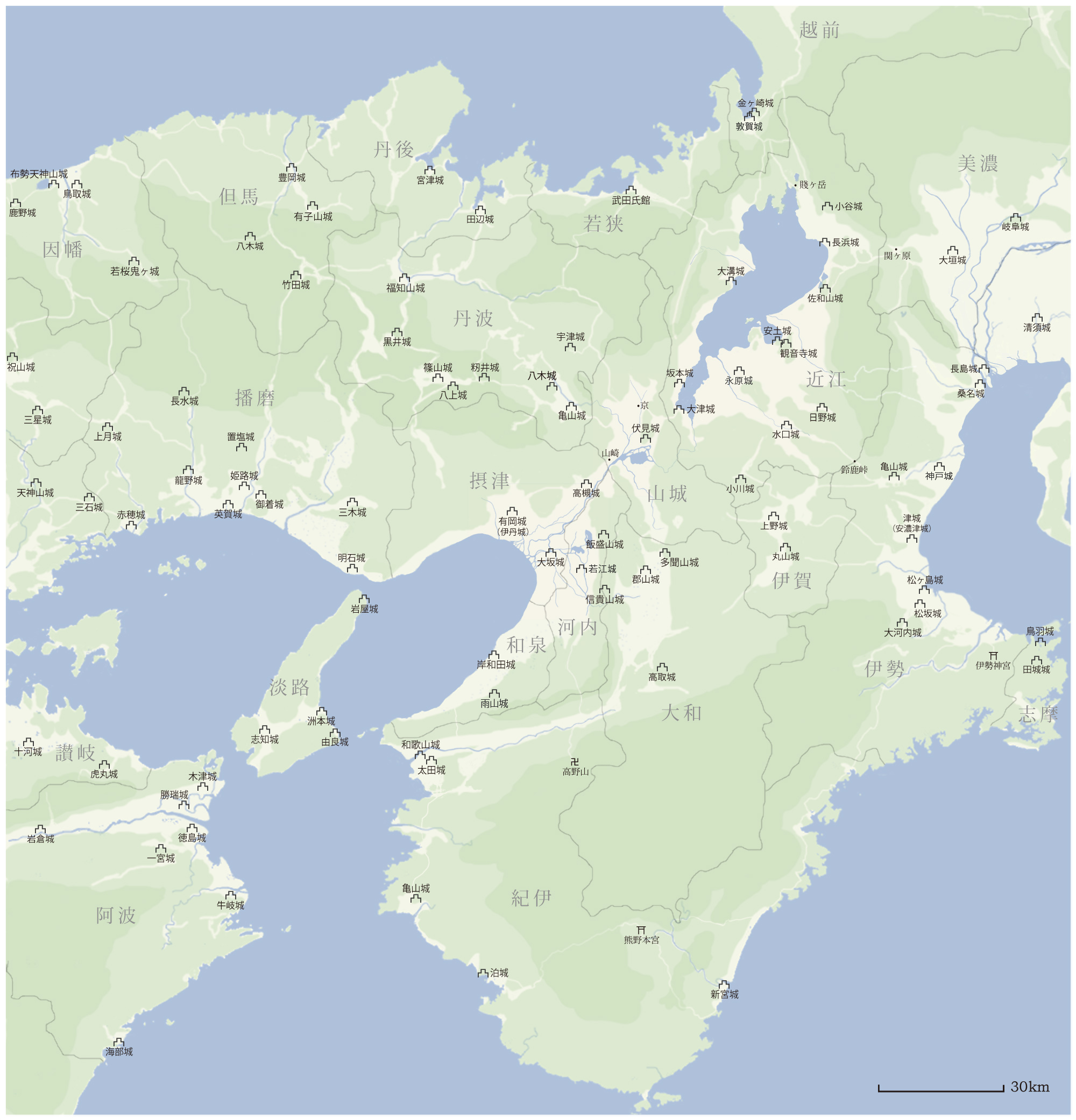 近畿地方の地図Map-It マップ・イット