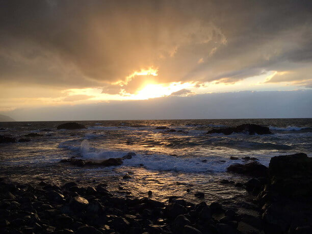 留萌黄金岬の夕陽│エンジョイ！シニア夫婦のハッピーライフ