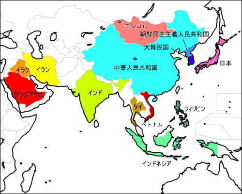 アジアの主要地域。単一国との政治地図。アジア大陸の色と地域。中央、東、北、南、東南、西アジア。英語のラベルが付いています。イラトス。ベクター画像。」のベクター画像素材 ロイヤリティフリー1692359656Shutterstock