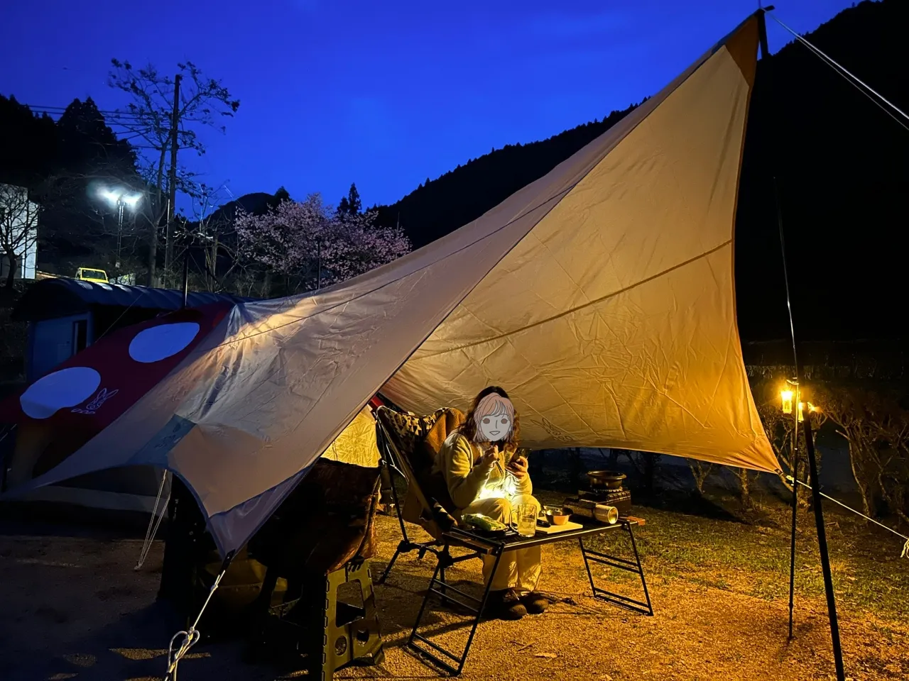 美品 ソロ テント ベージュ ブラック