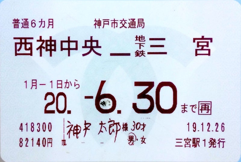 ICカード定期券のカードの種類乗車料金・定期券・ICカード神戸市交通局