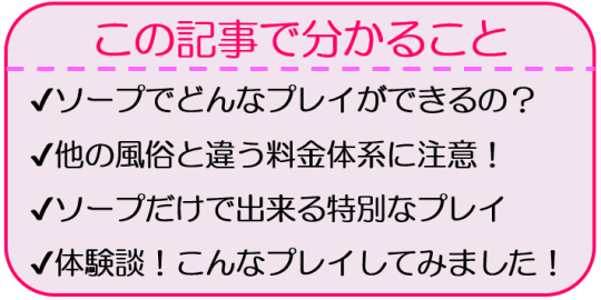 風俗の常識 「試してTRY！」 ソープランド編