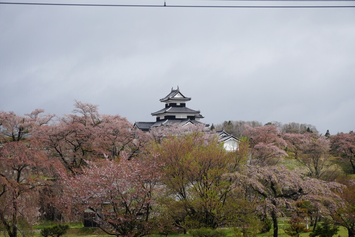 新幹線ホームから見た福山城 広島県- 定野未来創研