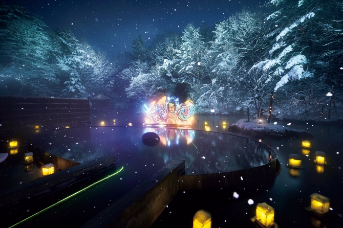 4K JAPAN 東北の雪景色の風景 Winter travel