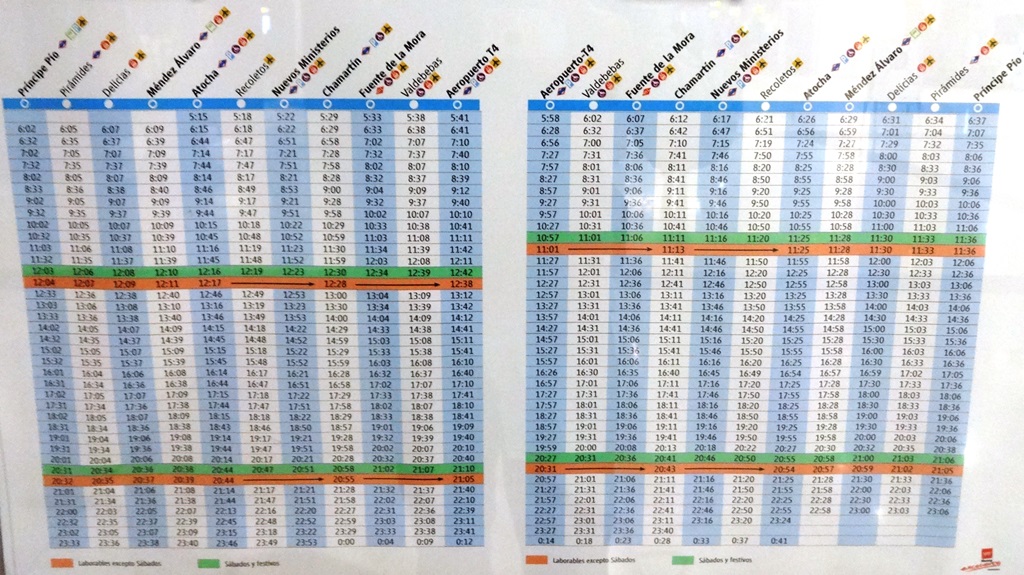 マドリード 乗換案内・時刻表 -