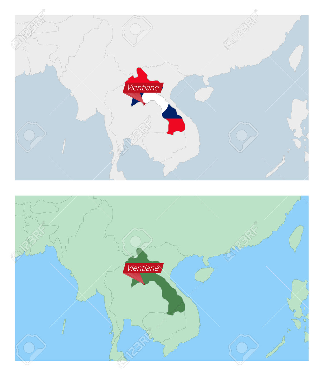 Laos mapストックベクター、ロイヤリティフリーLaos mapイラストDepositPhotos