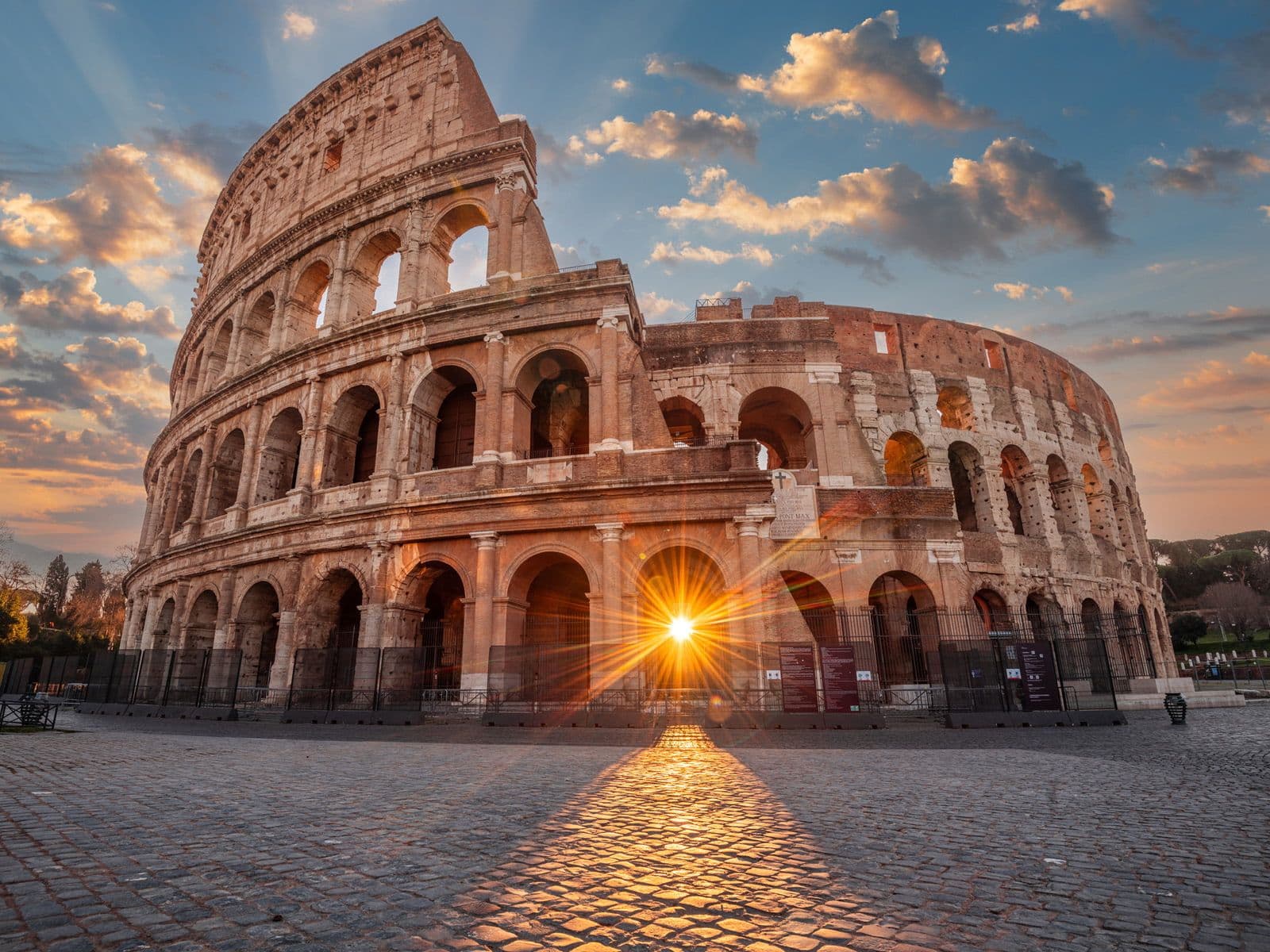 アートポスター ローマ コロッセオ 夕陽 イタリア建築
