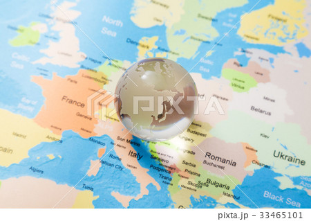 イタリアのフリー素材地図世界地図