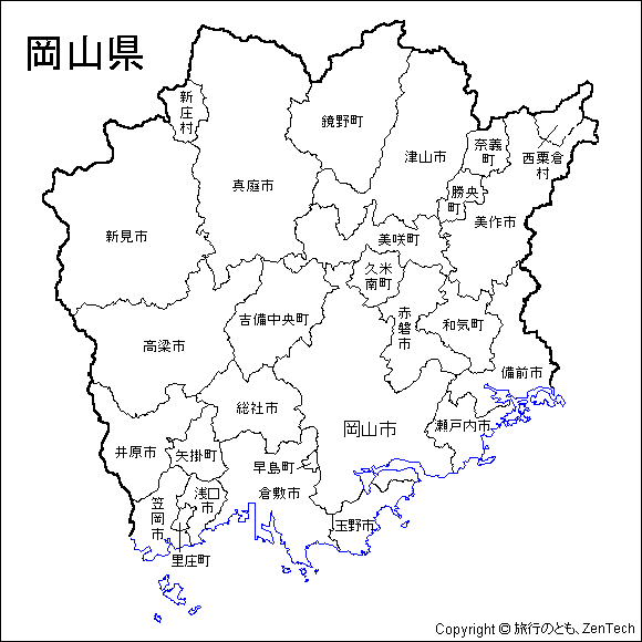 岡山県地図