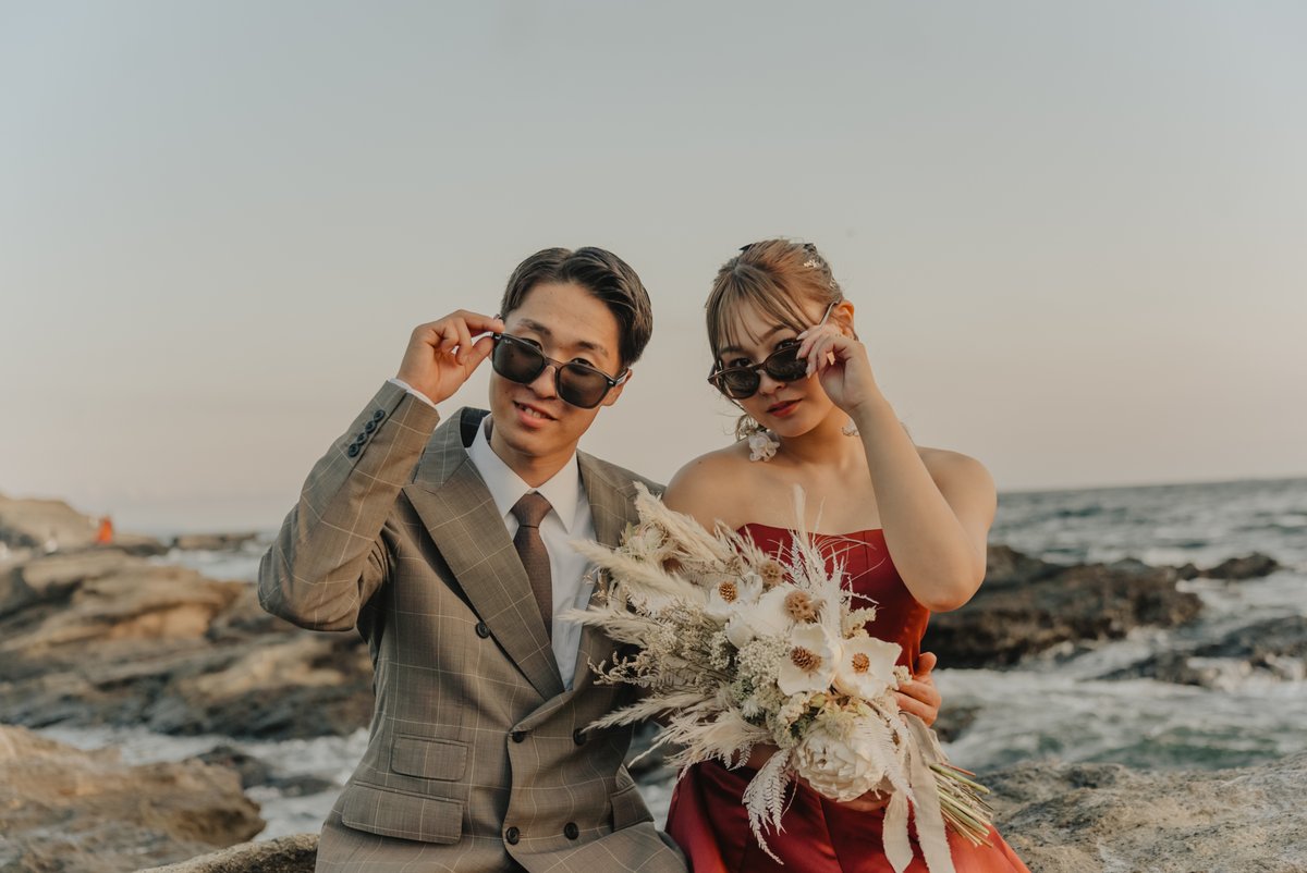 サングラスショットが流行する海外のウェディング