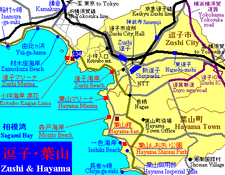 森戸海岸三浦半島ビーチマップ