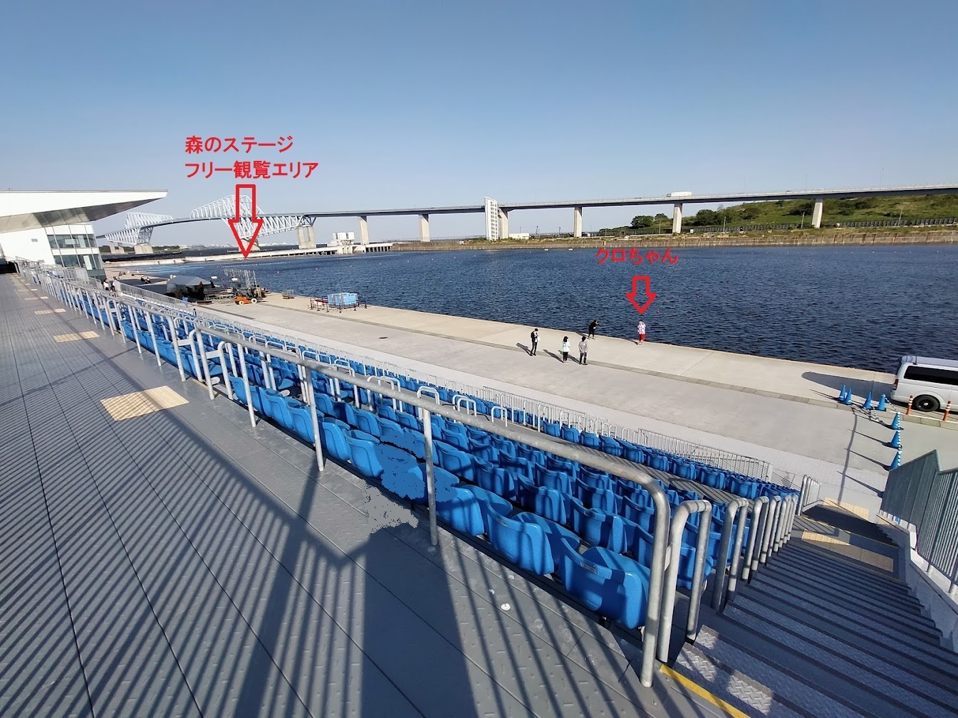 座席表予想図 海の森水上競技場 うみのもりすいじょうきょうぎじょう海の森特設野外ステージ