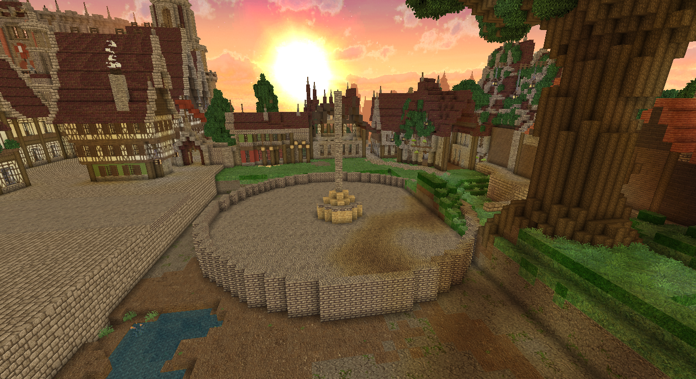 Minecraft 噴水広場とお花屋さん - ひまうさDiary