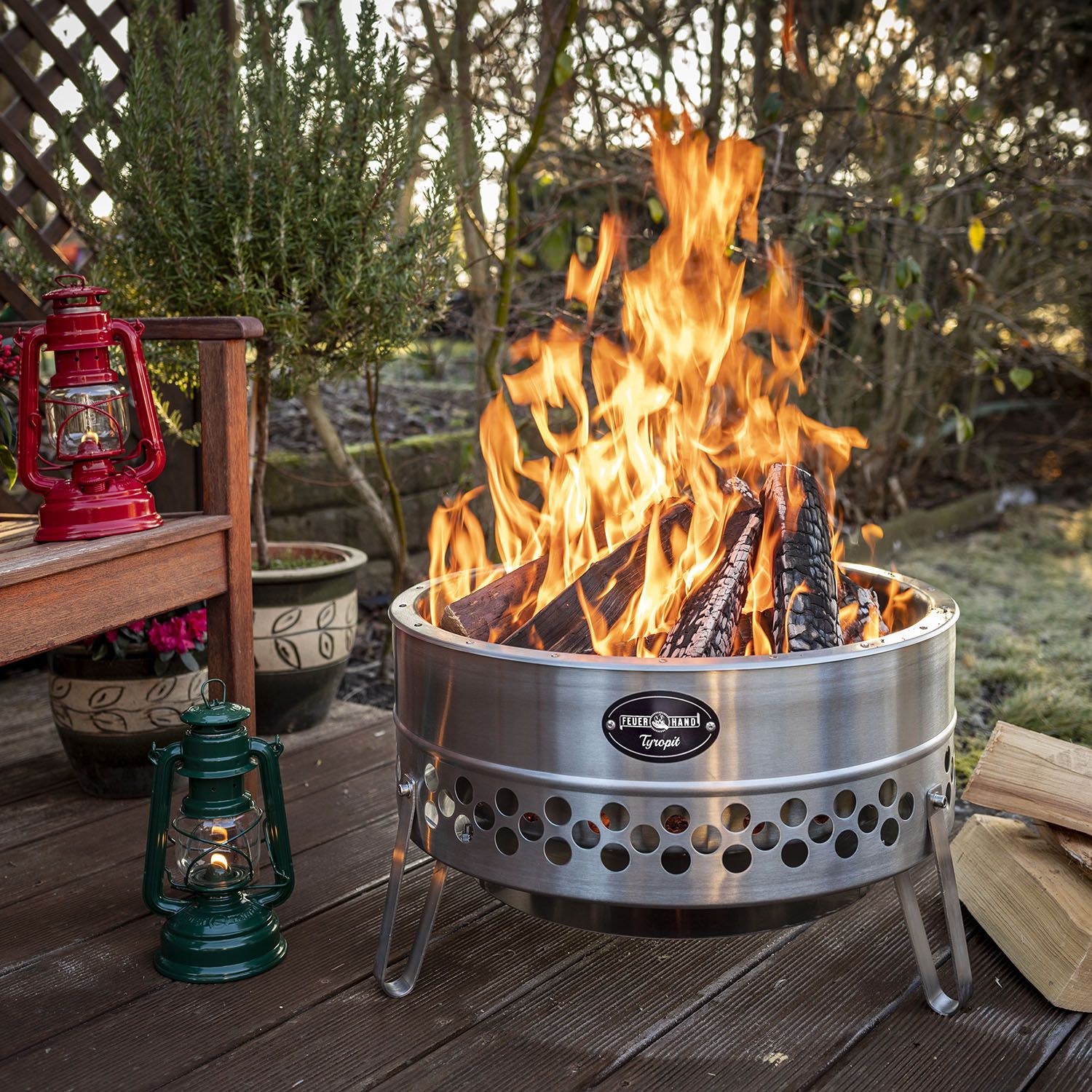 火鉢 屋外用 ステンレス製 バーベキューグリル