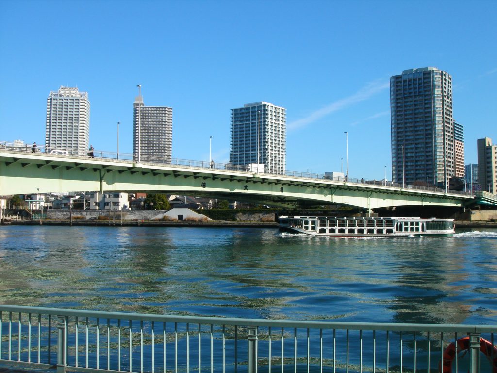 釣り場 中央区月島住吉水門〜月島川水門の隅田テラス。佃公園、月島川への移動も楽々♪ツリーバ
