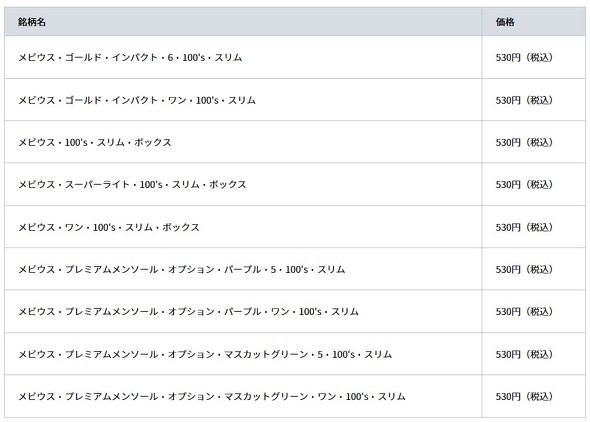 メビウスEシリーズ」に極細のスーパースリムサイズ2種が登場、500円で全国発売 | ORICON NEWS