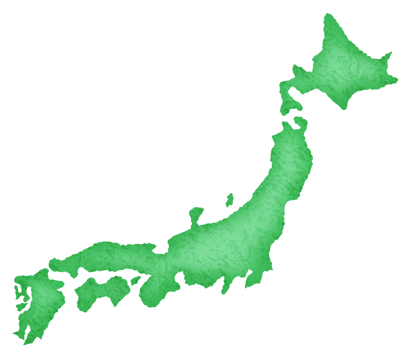 日本地図黒色 - 地図日本フリーイラスト素材