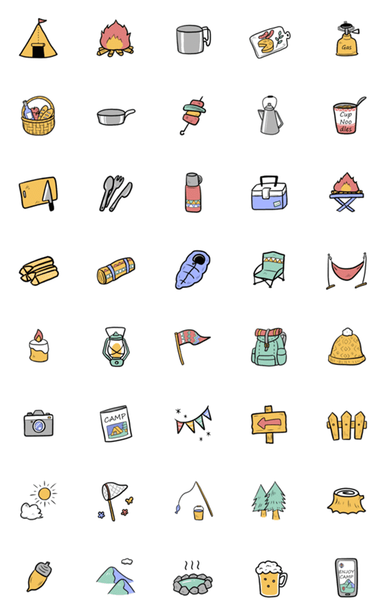 キャンプギア絵文字 - LINE絵文字LINE
