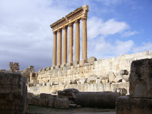 バールベック遺跡 バッカス神殿列柱廊天井 25121025886