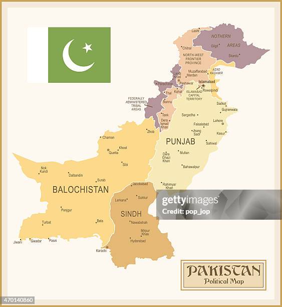 パキスタン パンジャブ州地図ベクトル都市名銀背景 イラスト フリー素材EPS無料ダウンロード