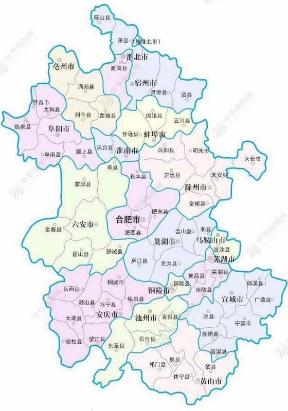 安徽省地図 東アジア-中国 中国地図出版社地図のご購入は「地図の専門店 マップショップ