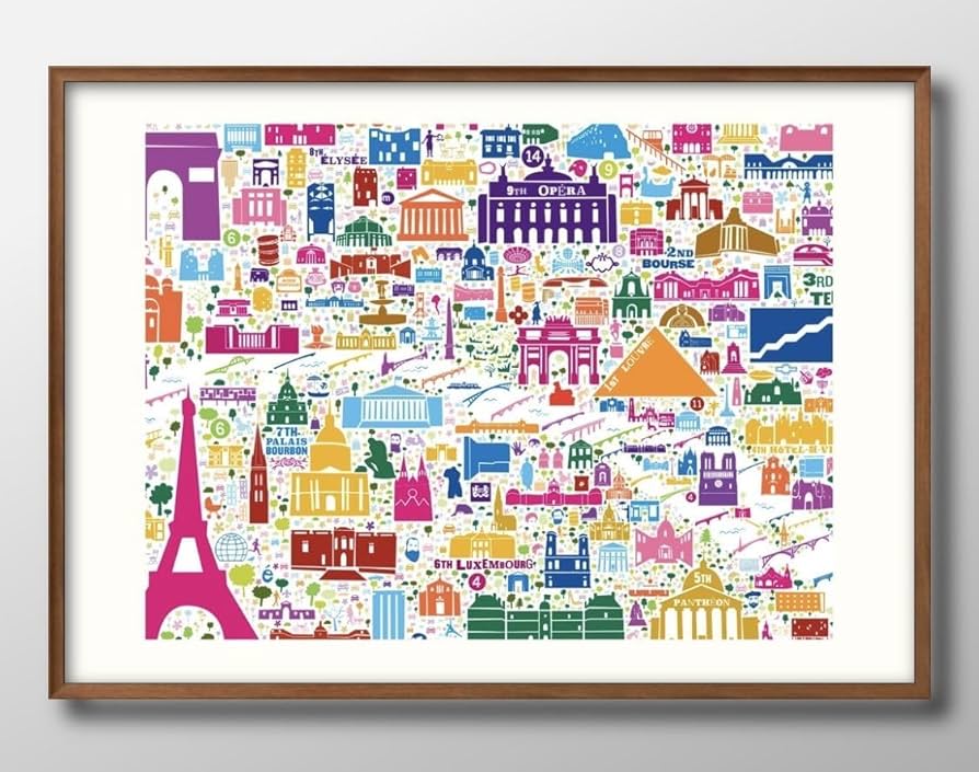 1789年のフランス革命勃発時のパリの地図