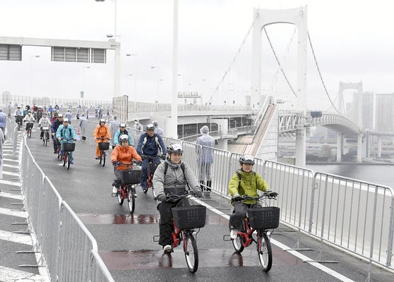 レインボーブリッジを疾走 東京でサイクルイベント -