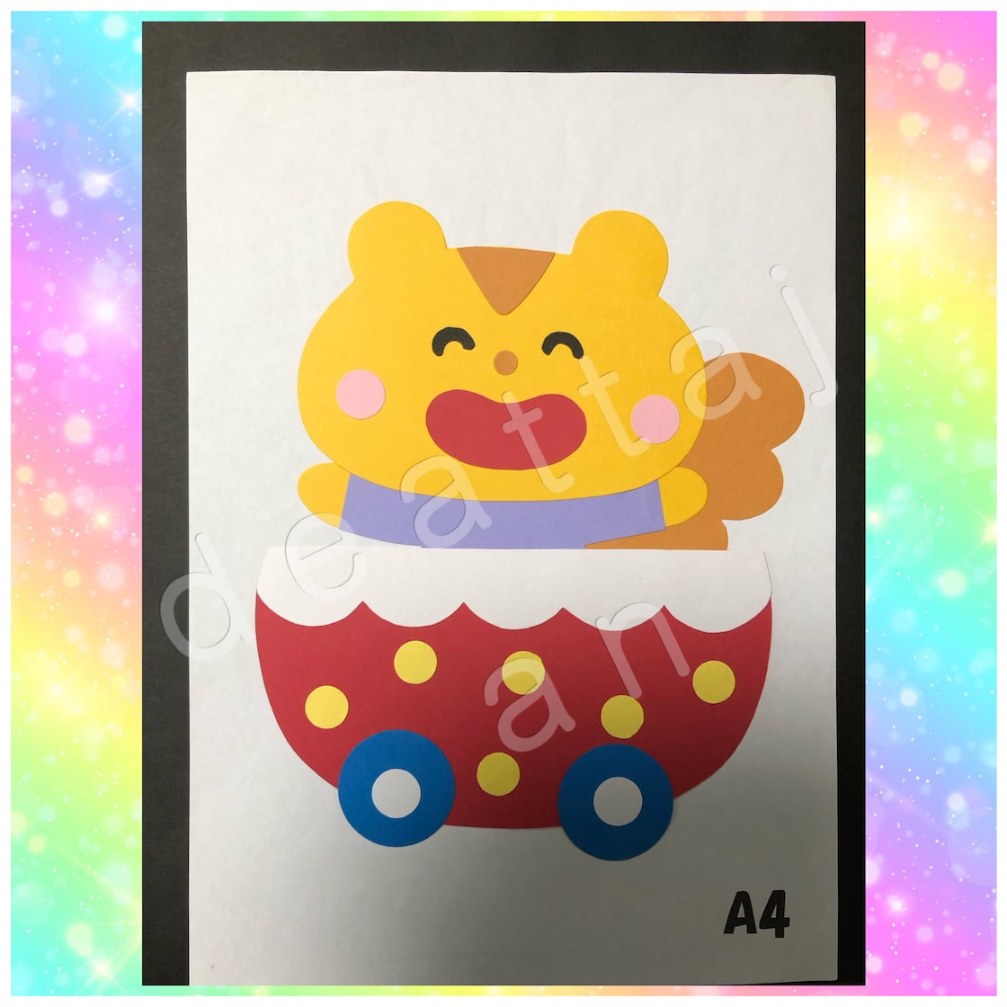 壁面飾り保育 動物列車で汽車ポッポー♡