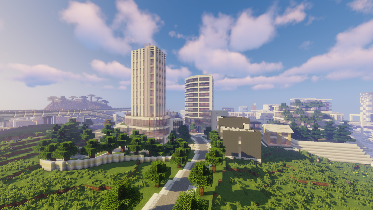 マイクラ ちょっとだけおしゃれな雑居ビルを建てる - Minecraft街発展にっき