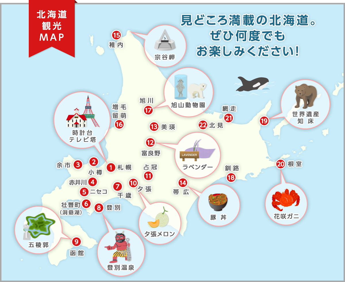 北海道で一番観光客が多いまち・少ないまちランキングKitaiko