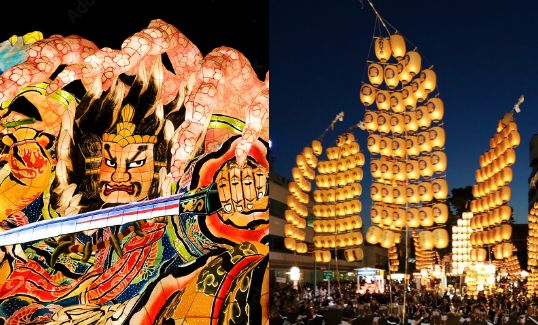 日本三大灯籠祭り 青森「青森ねぶた祭」・石川「石崎奉燈祭」・熊本「山鹿灯籠まつり」：盆の風習から華やかな光の祭典へnippon.com