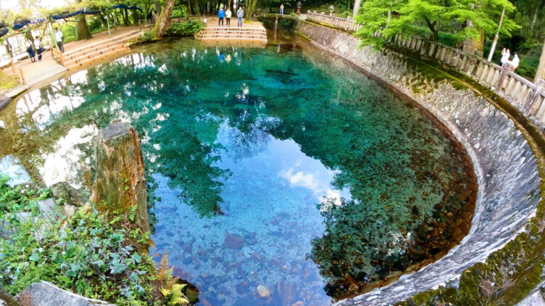 別府弁天池湧水、別府厳島神社美祢市有 フラターテック