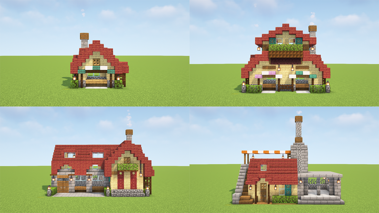 Minecraft 屋台デザイン２種 ８デザイン-