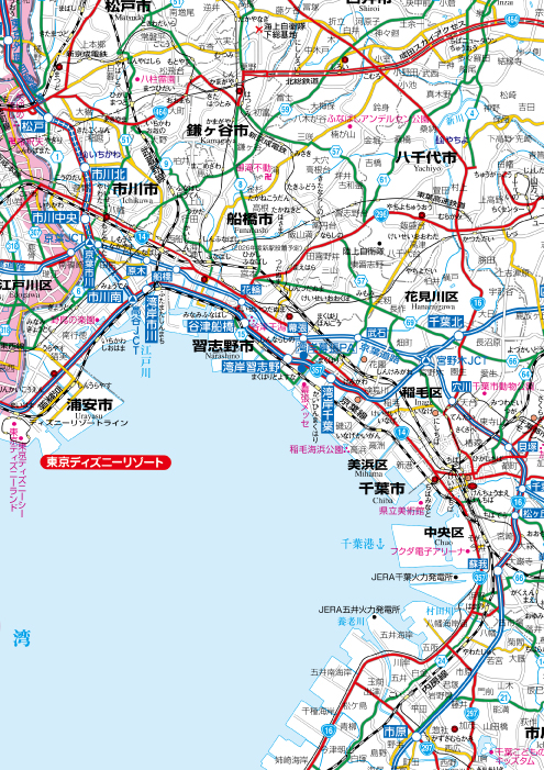 地図東京 神奈川 埼玉 千葉