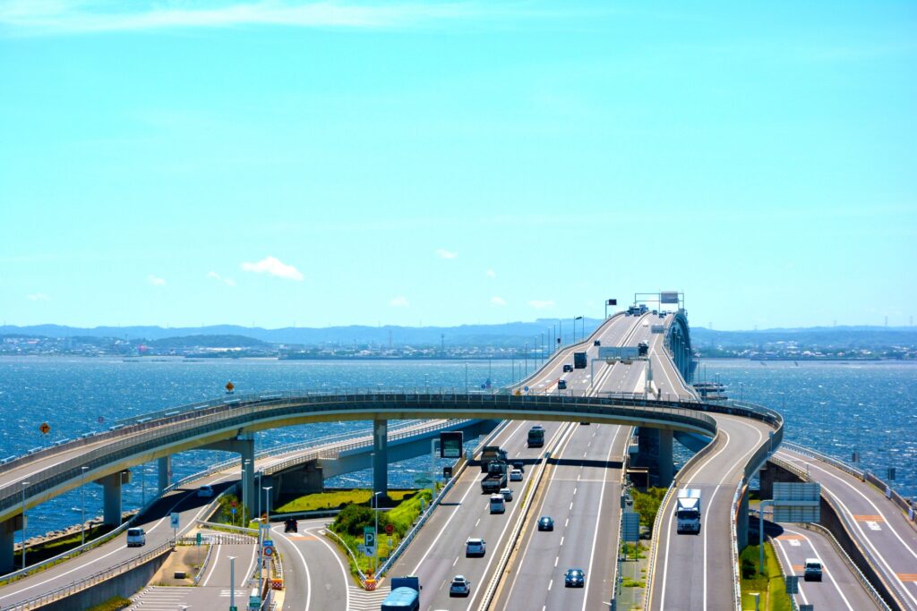 海ほたるパーキングエリアから眺める冬の東京湾 – 酔人日月抄外伝