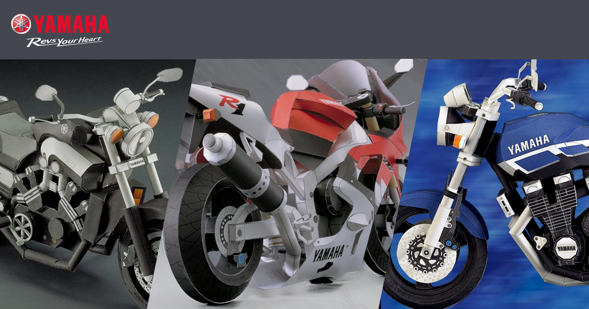 DIY ペーパークラフト スポーツバイク、ペーパーおもちゃ、ヤマハ