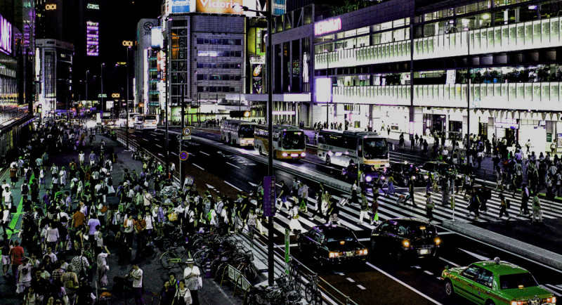 満月の夜の自転車散歩 10536000197 の写真・イラスト素材アマナイメージズ