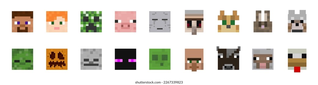 Minecraft、クリーパー スタイル、iOS 16 アイコン セット、ビデオ